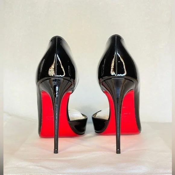 Christian Louboutin “Iriza” glossy patent black Lthr pumps EU37 100mm stiletto. - Picture 8 of 13